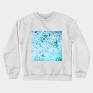 SCENERY 01 - Blue Ocean Wave White Ripple Crewneck Sweatshirt